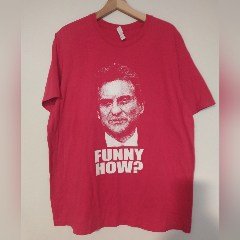 Goodfellas Joe Pesci Funny How? Mafia Red Graphic T-Shirt 2XL